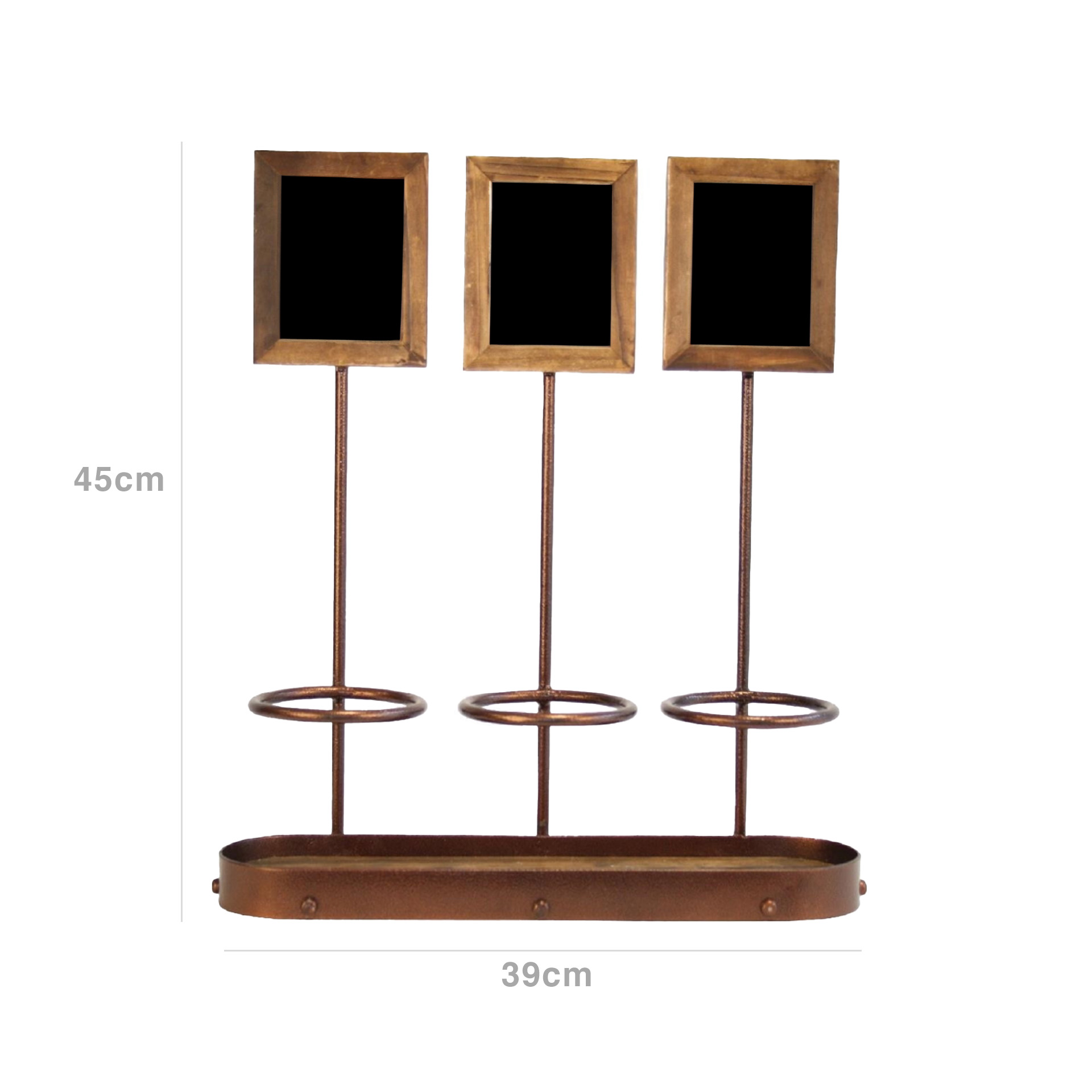 Suporte 3 Garrafa com Etiqueta 39X45cm