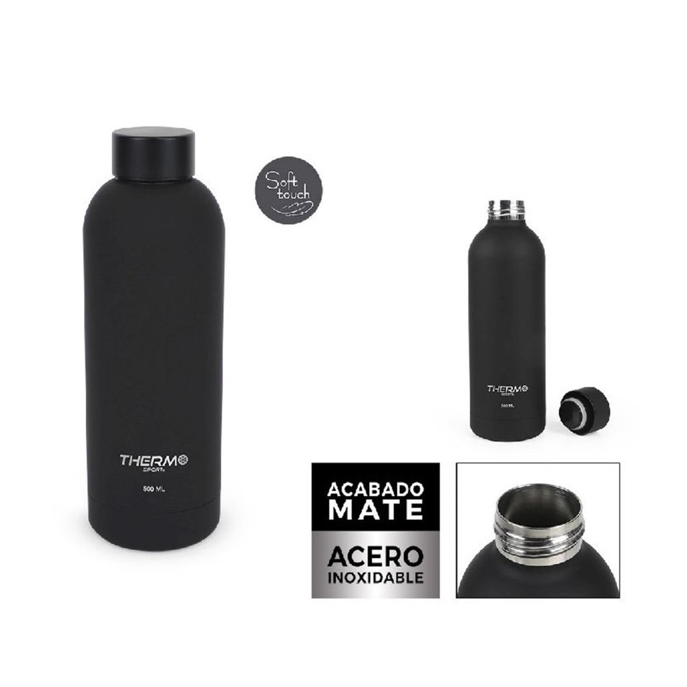 Garrafa Térmica Soft Touch Preto