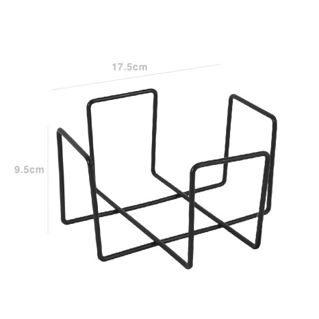 Suporte Guardanapos Metal Preto 17.5X17.5X9.5cm - Image product