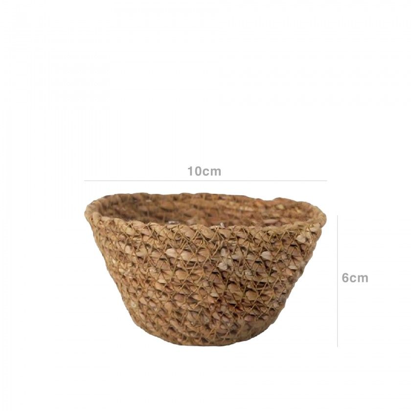 Cesto Vime Seagrass Redondo 10X6cm Cesto Vime Seagrass Redondo 10X6cm