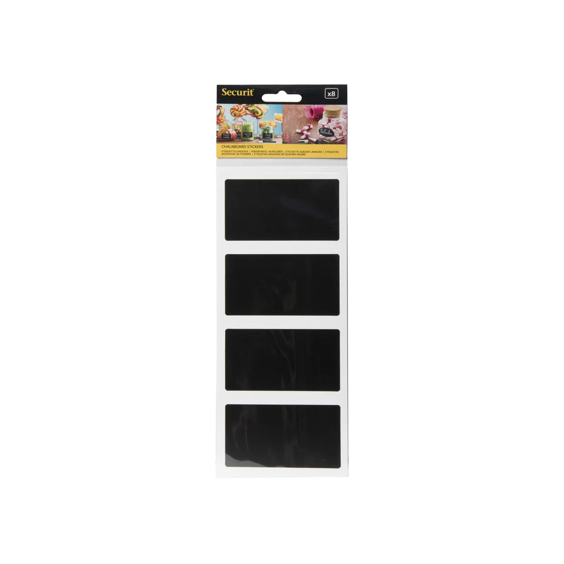 Etiqueta Ardósia Retangular 4.7X8cm Pack 8
