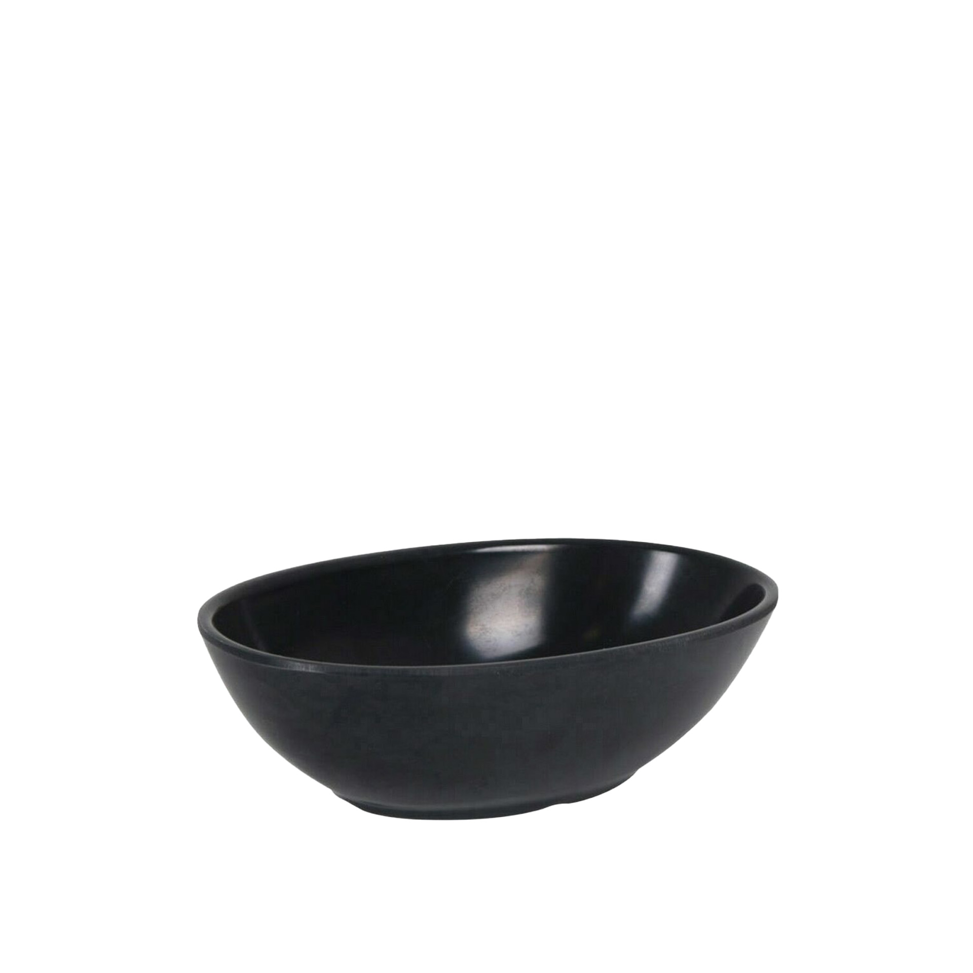 Taça Melamina Oval Preto 13.5cm