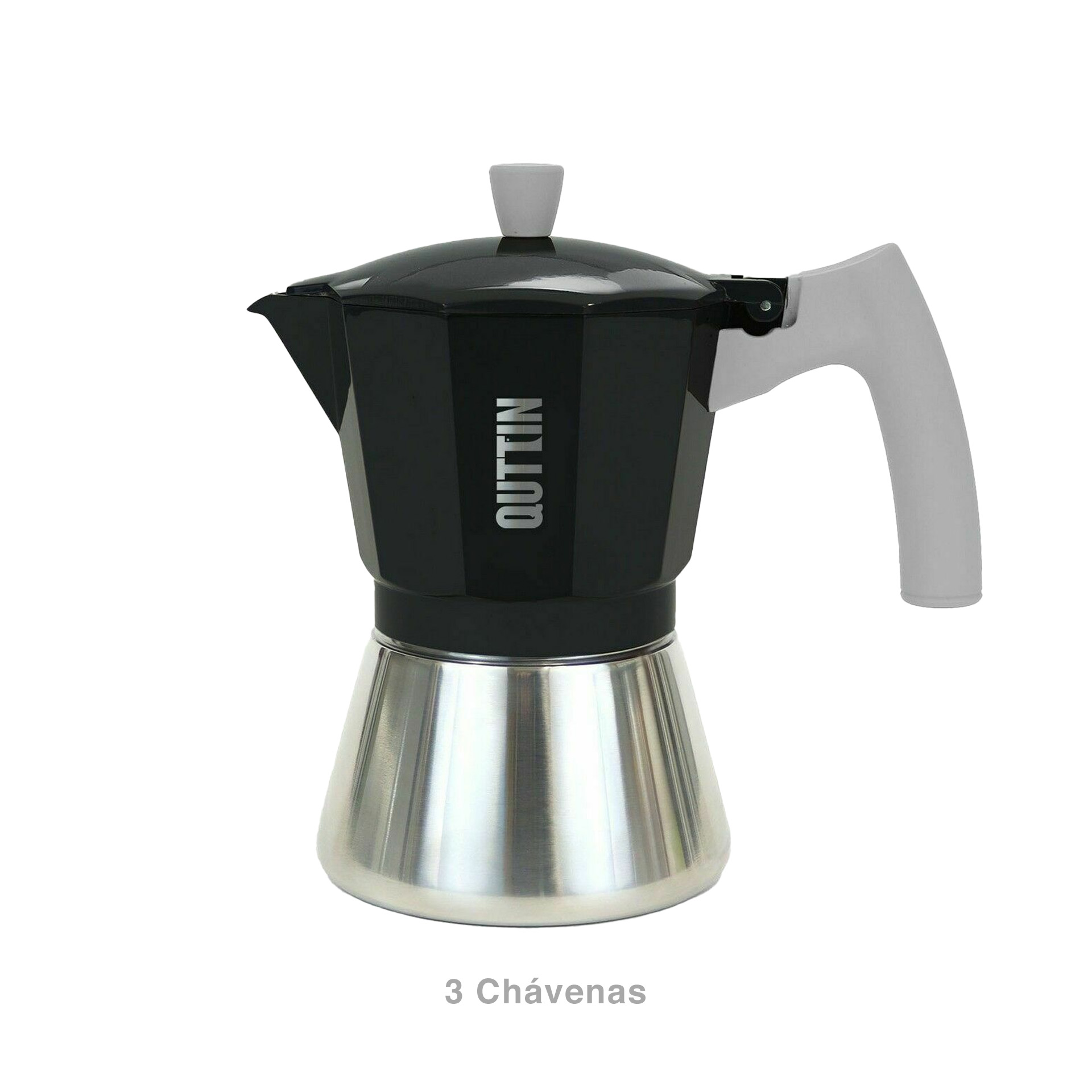 Cafeteira Expresso Inox / Alumínio Indução 3 Chávenas