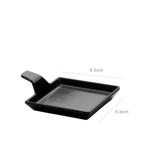 Bandeja Melamina Classic com Pega Preta 9.5X9.5cm - Image product