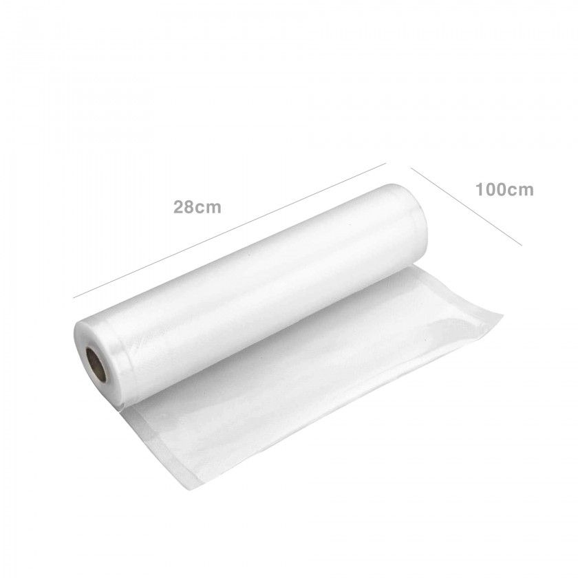 Bobina Manga Plástico Vácuo 105 Micras 28cmX10m Bobina Manga Plástico Vácuo 105 Micras 28cmX10m