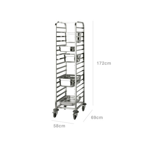 Carro Porta Bandejas Lacor Gn2/1 58X69X172cm - Image product