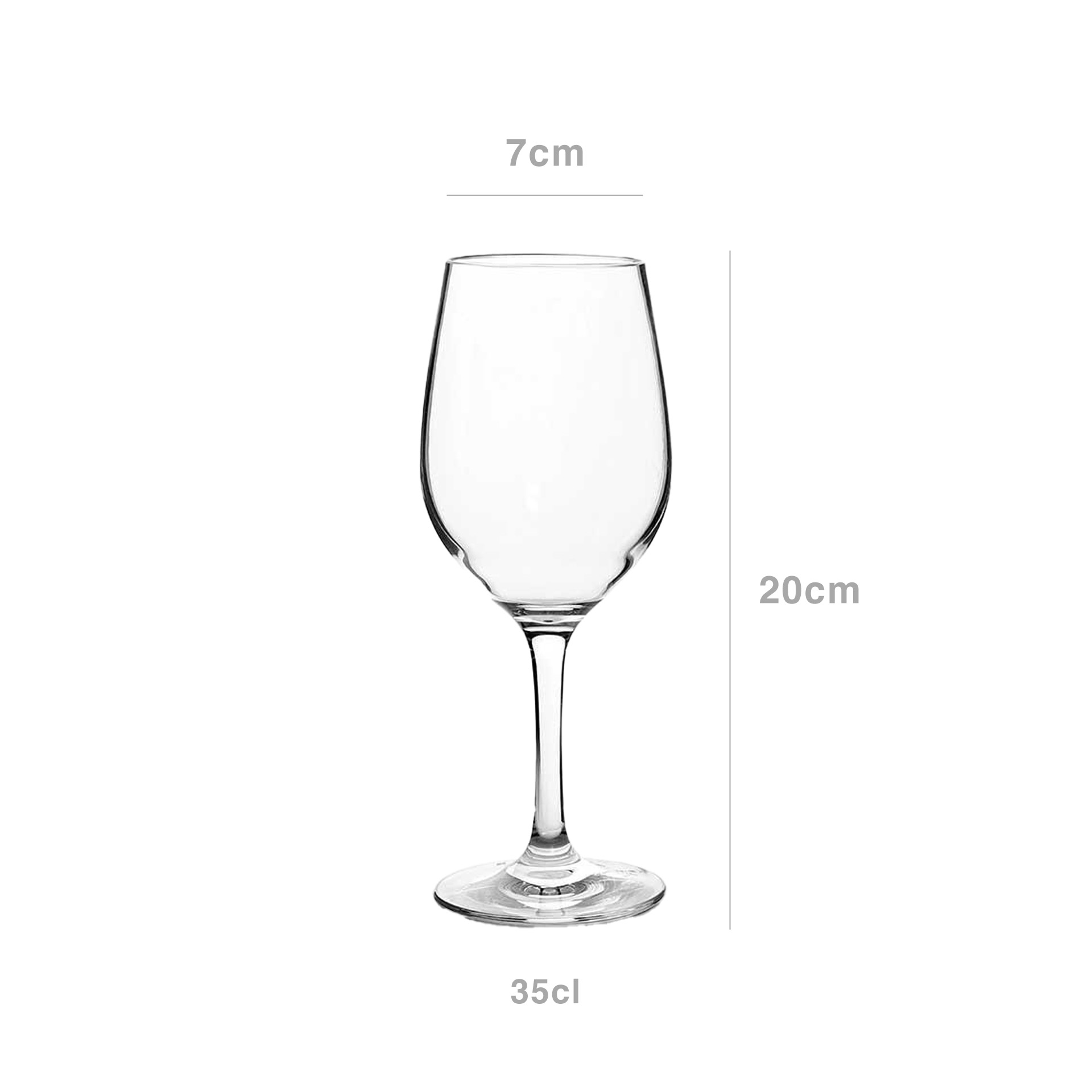 Copo com Pé Tritan 35cl 7X20cm Pack 6