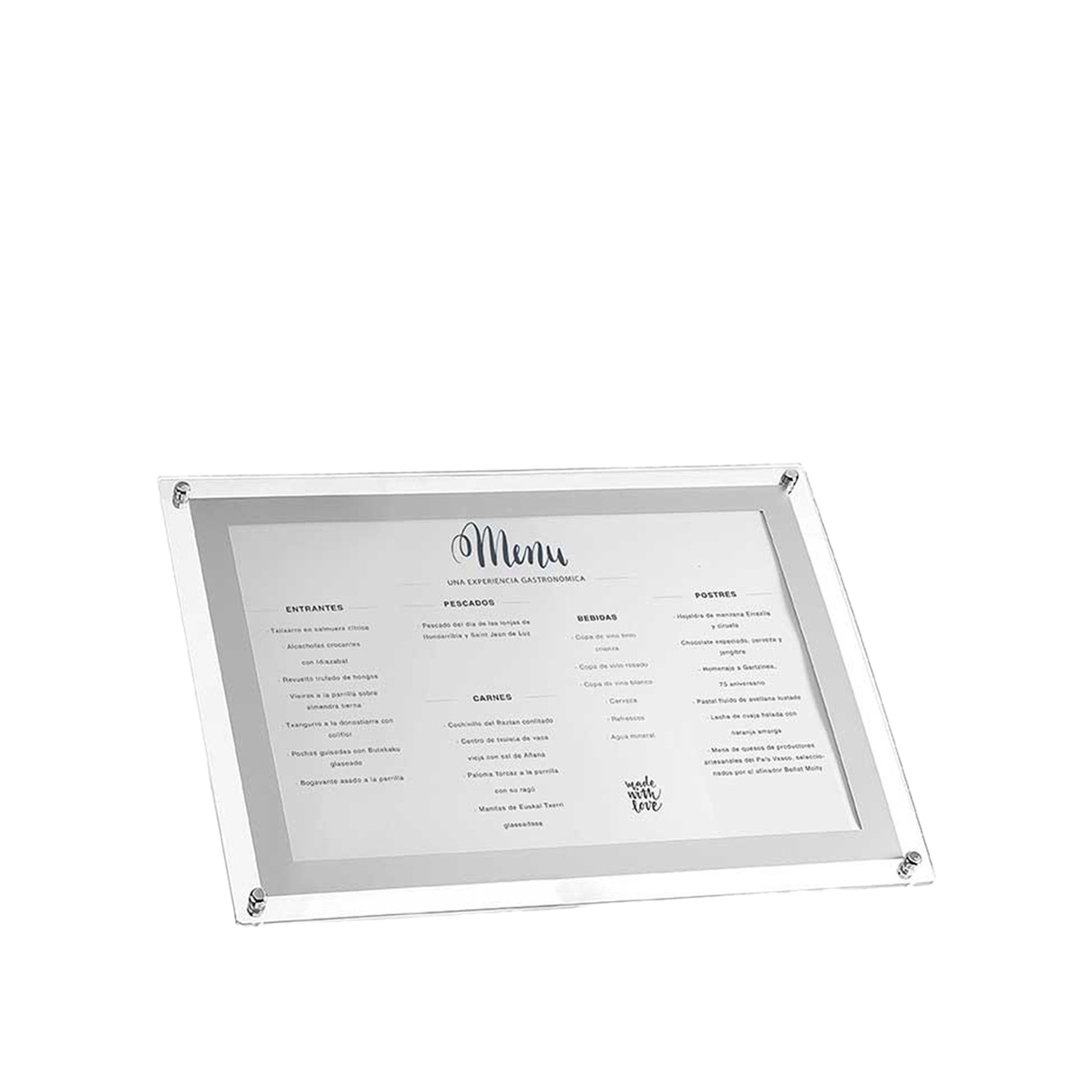 Porta Menu Acrílico Exterior