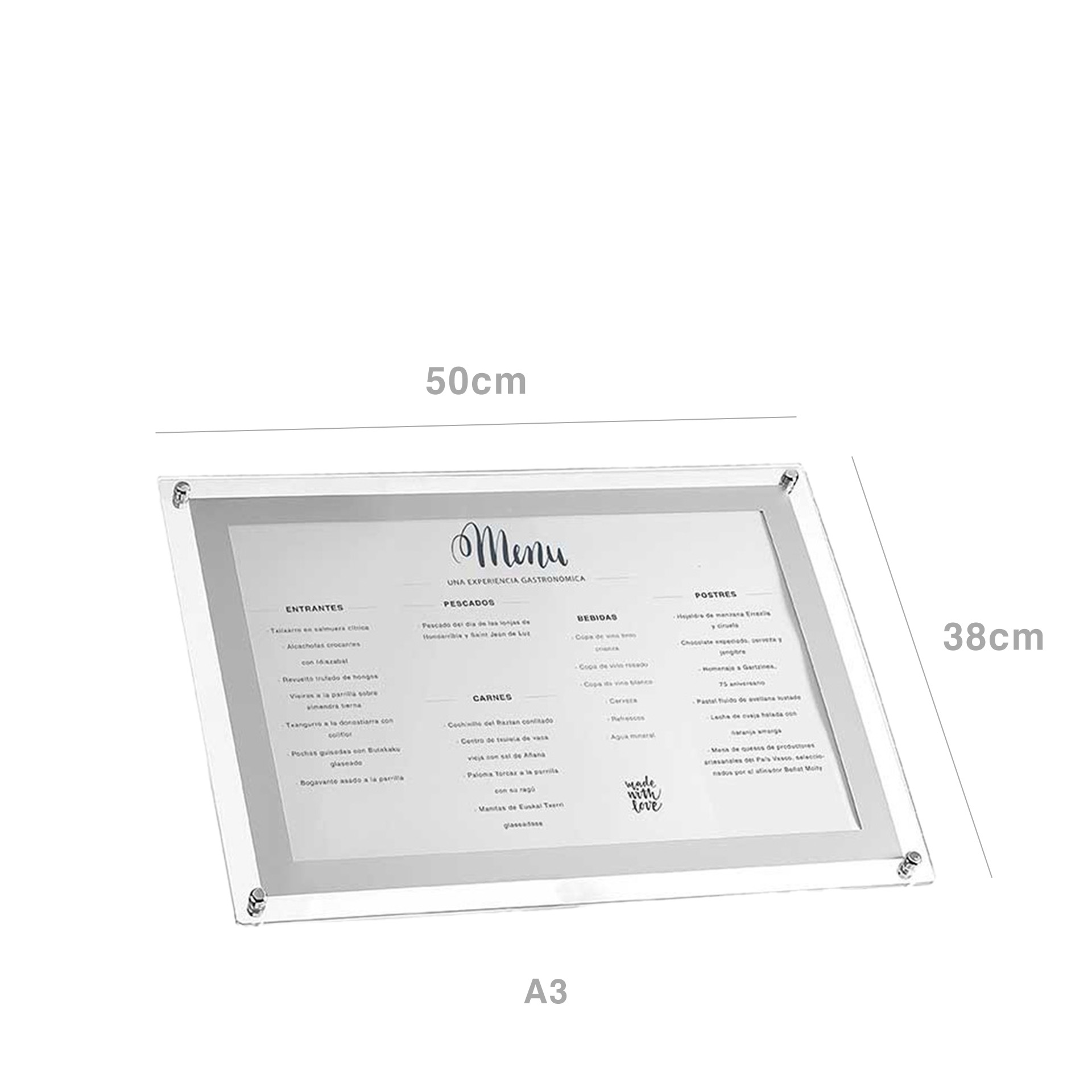 Porta Menu Acrílico Exterior