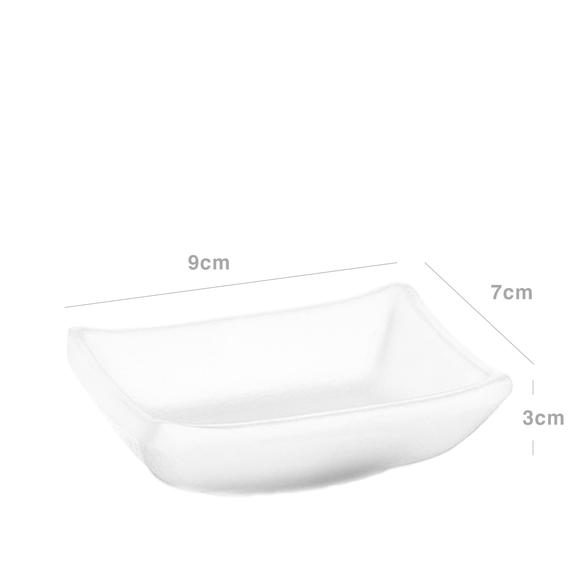 Travessa Molho Mini Branca 9X7X3cm