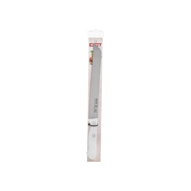 Faca P�o Classic Pom Serrilha Cabo Branco 19cm