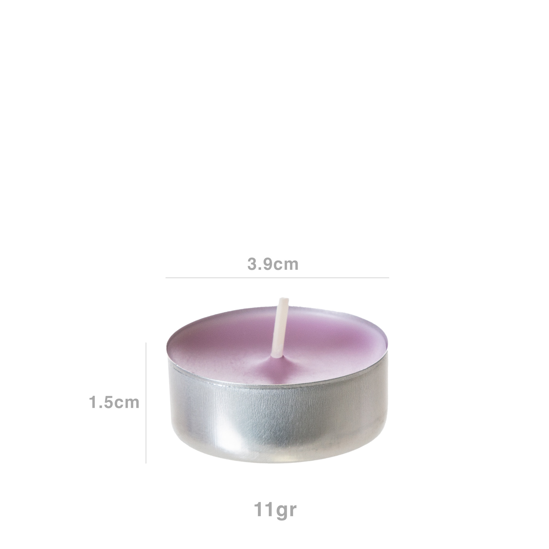 Tealight Redondo 4 Horas 3.9X1.5cm Pack 6