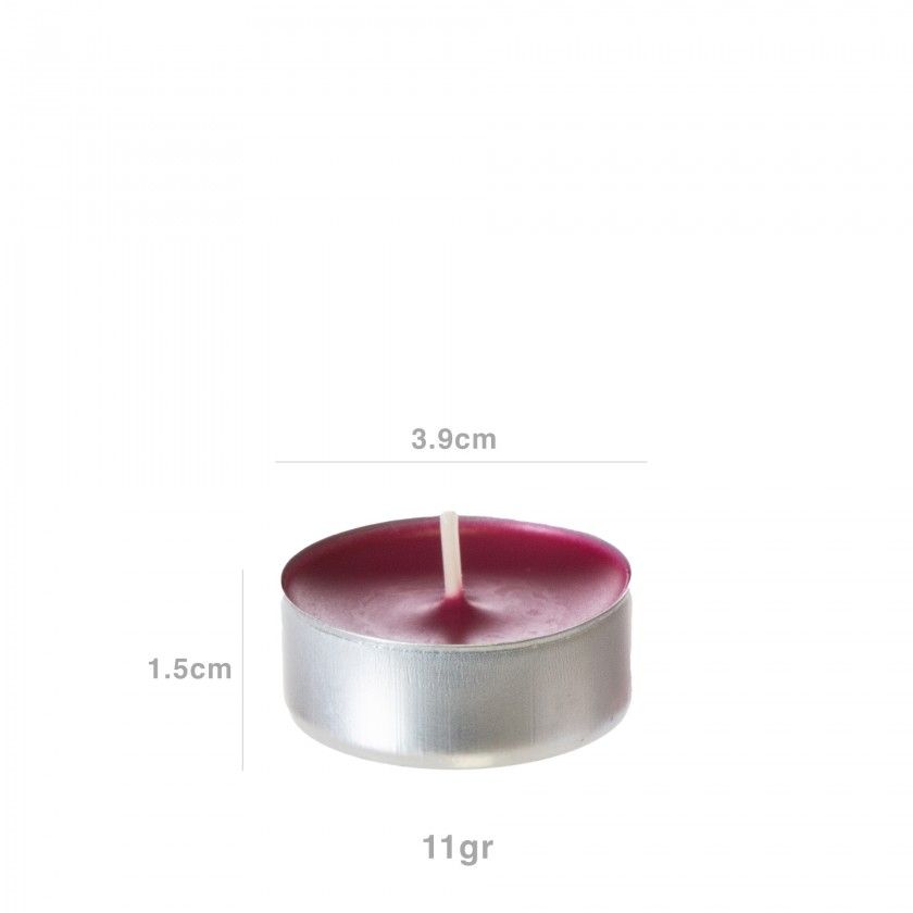 Tealight Redondo 4 Horas 3.9X1.5cm Pack 6