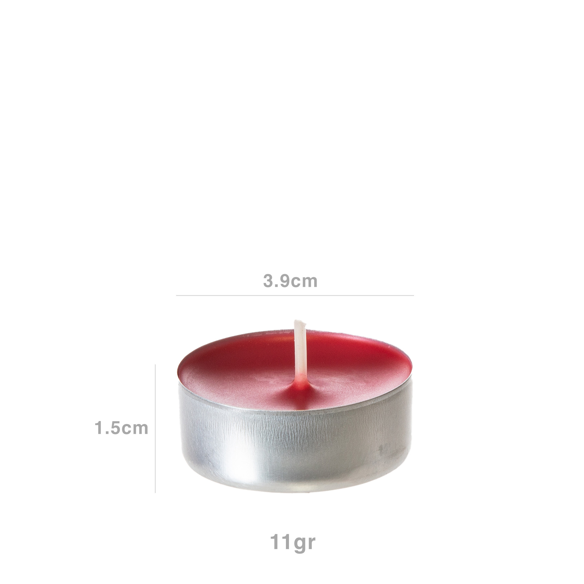 Tealight Redondo 4 Horas 3.9X1.5cm Pack 6