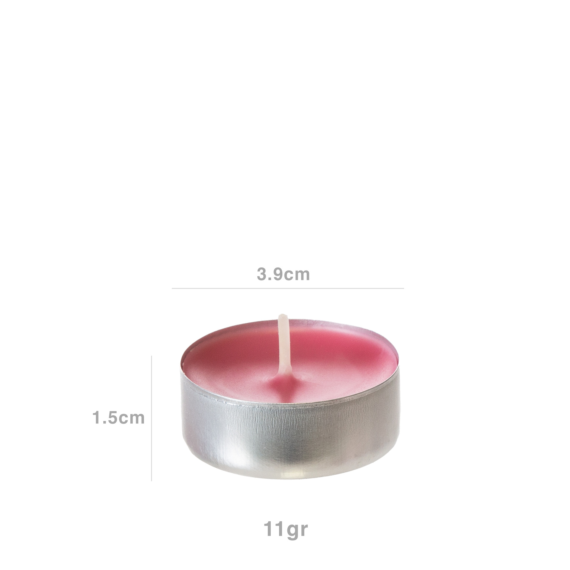 Tealight Redondo 4 Horas 3.9X1.5cm Pack 6