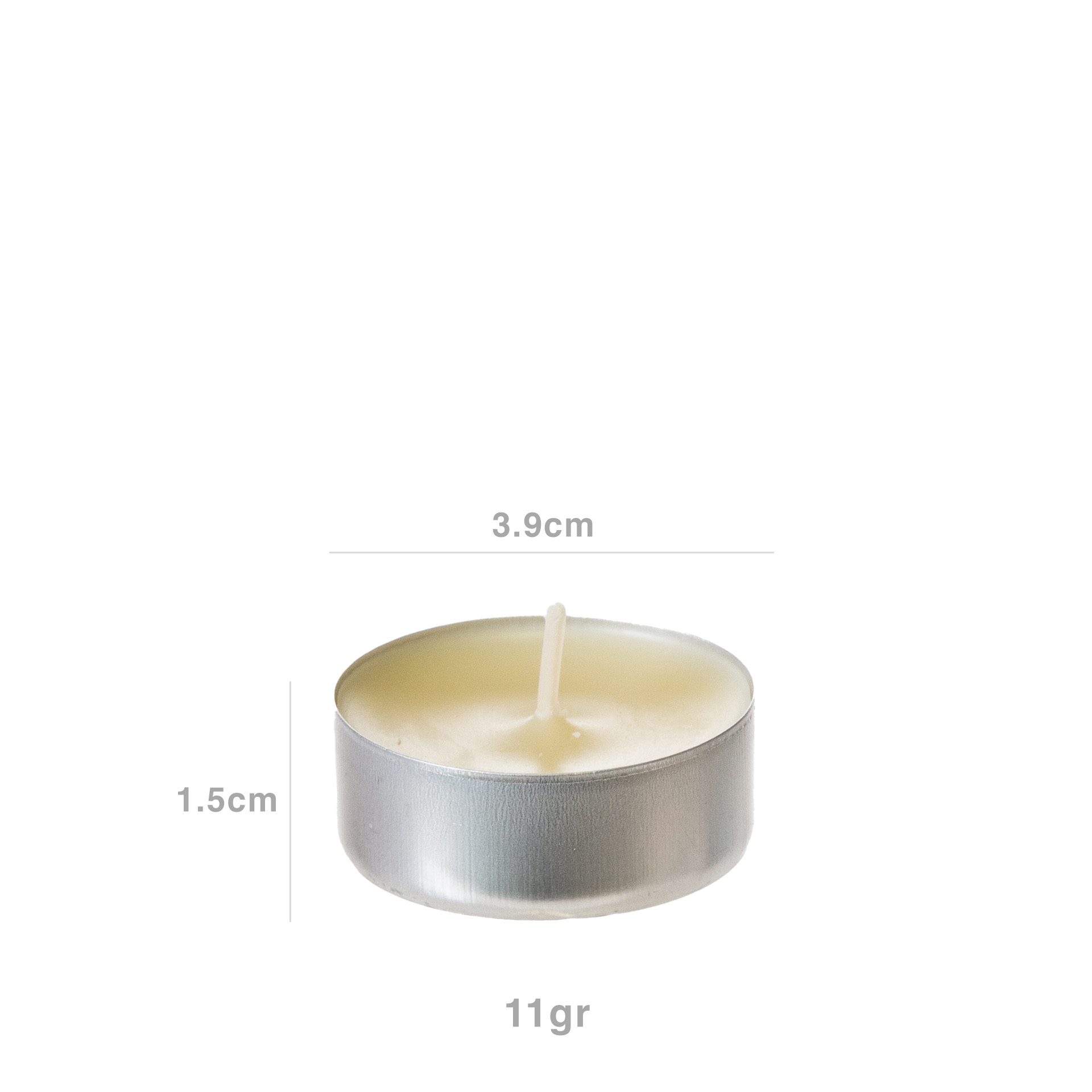 Tealight Redondo 4 Horas 3.9X1.5cm Pack 6