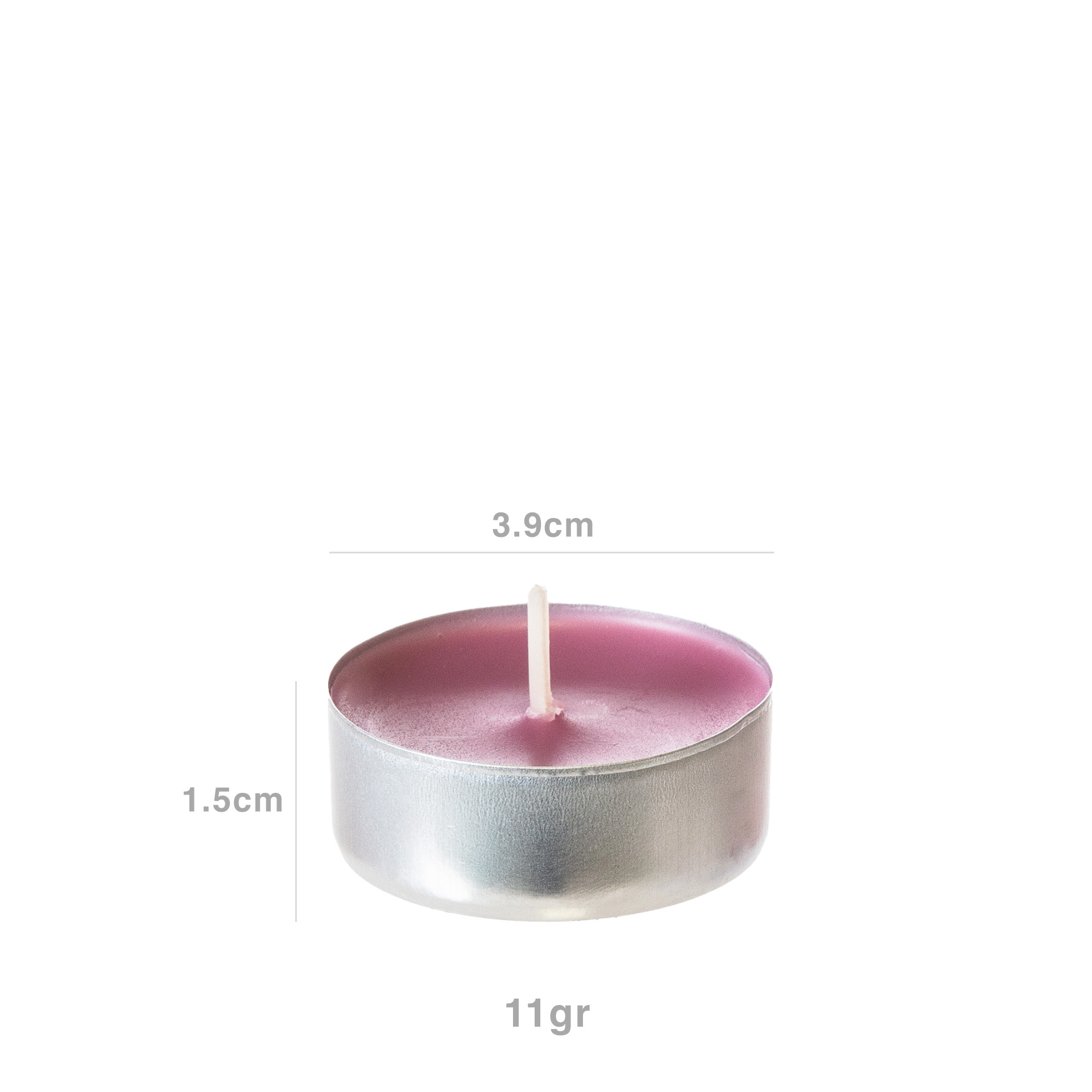 Tealight Redondo 4 Horas 3.9X1.5cm Pack 6