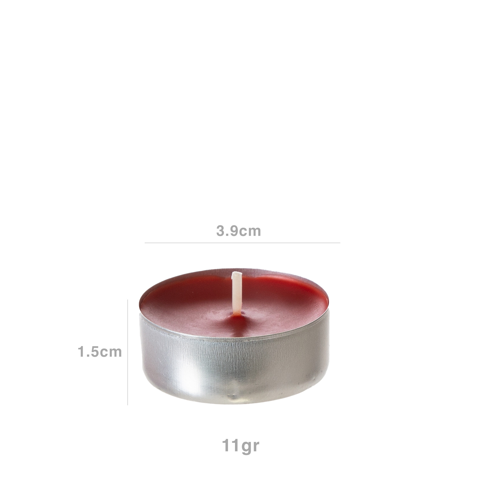 Tealight Redondo 4 Horas 3.9X1.5cm Pack 6