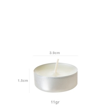 Tealight Redondo 4 Horas 3.9X1.5cm Pack 6