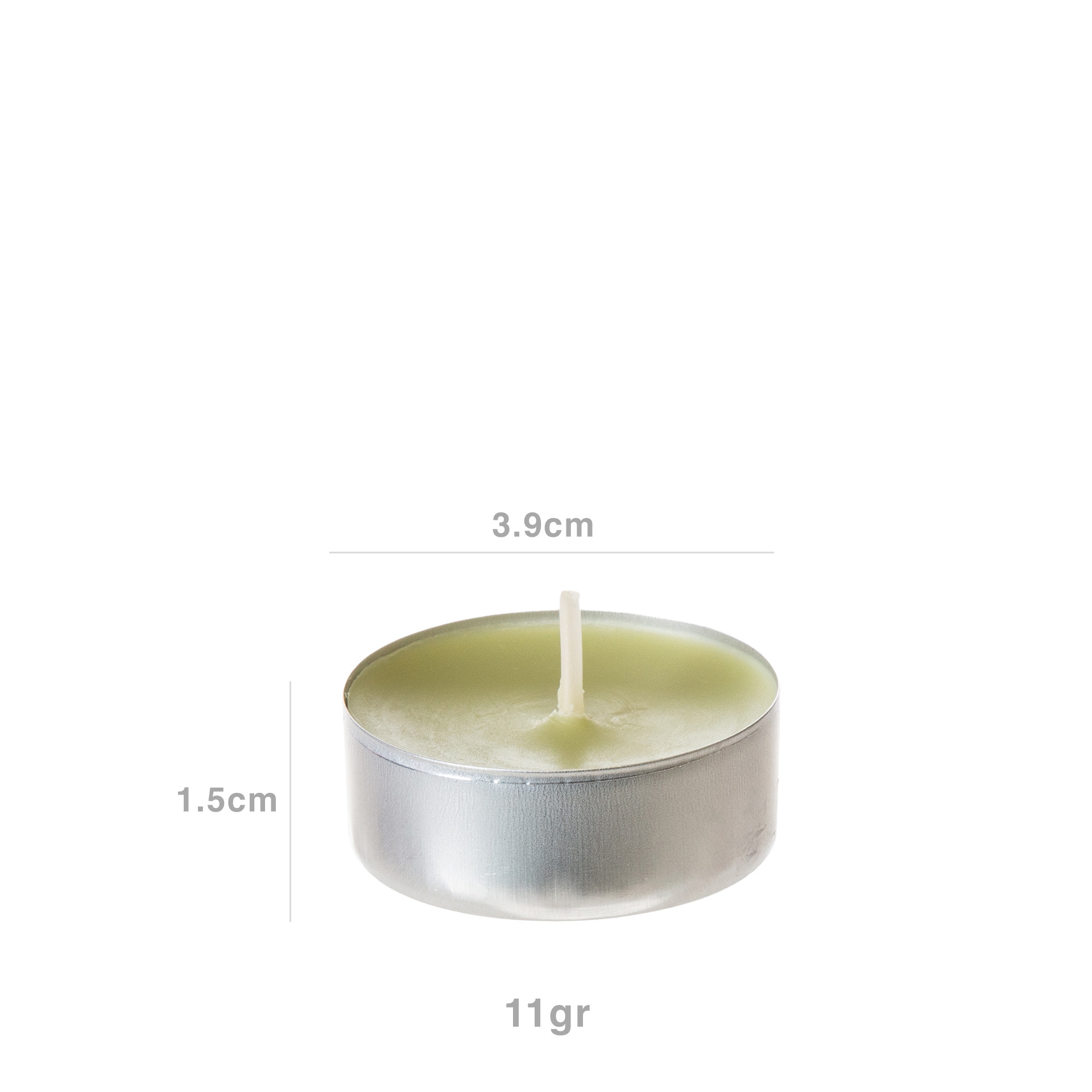 Tealight Redondo 4 Horas 3.9X1.5cm Pack 6