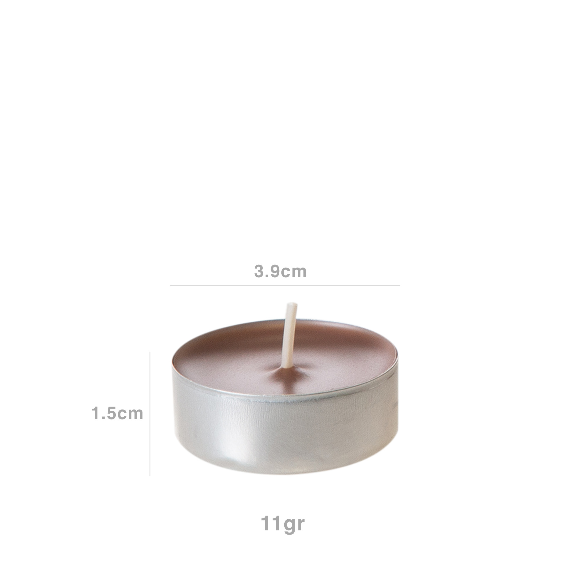 Tealight Redondo 4 Horas 3.9X1.5cm Pack 6