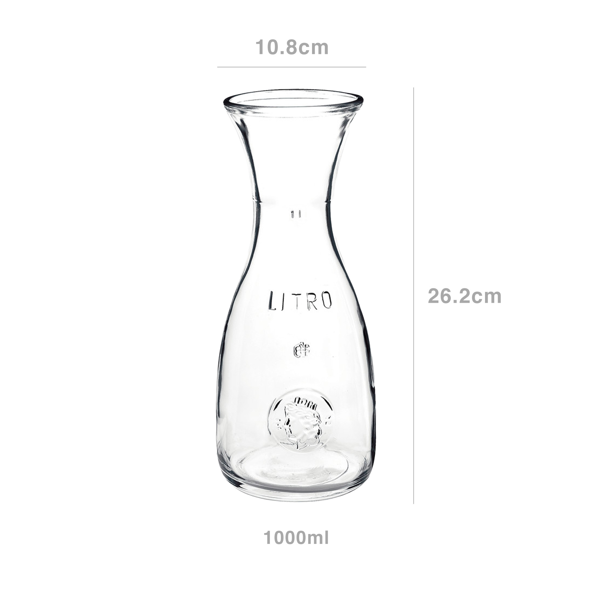 Decanter Vidro Misura 1000ml 10.8X26.2cm