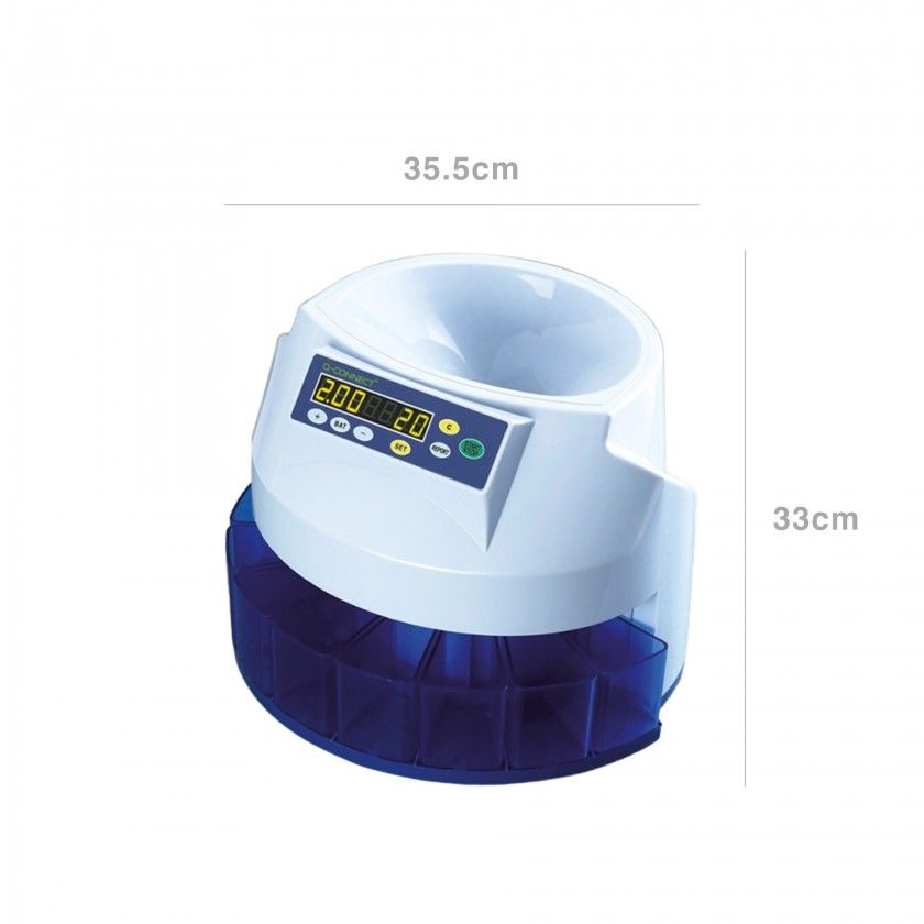 Máquina Contar/Classificar Moedas Q-Connect 35.5X26.6X33cm Máquina Contar/Classificar Moedas Q-Connect 35.5X26.6X33cm