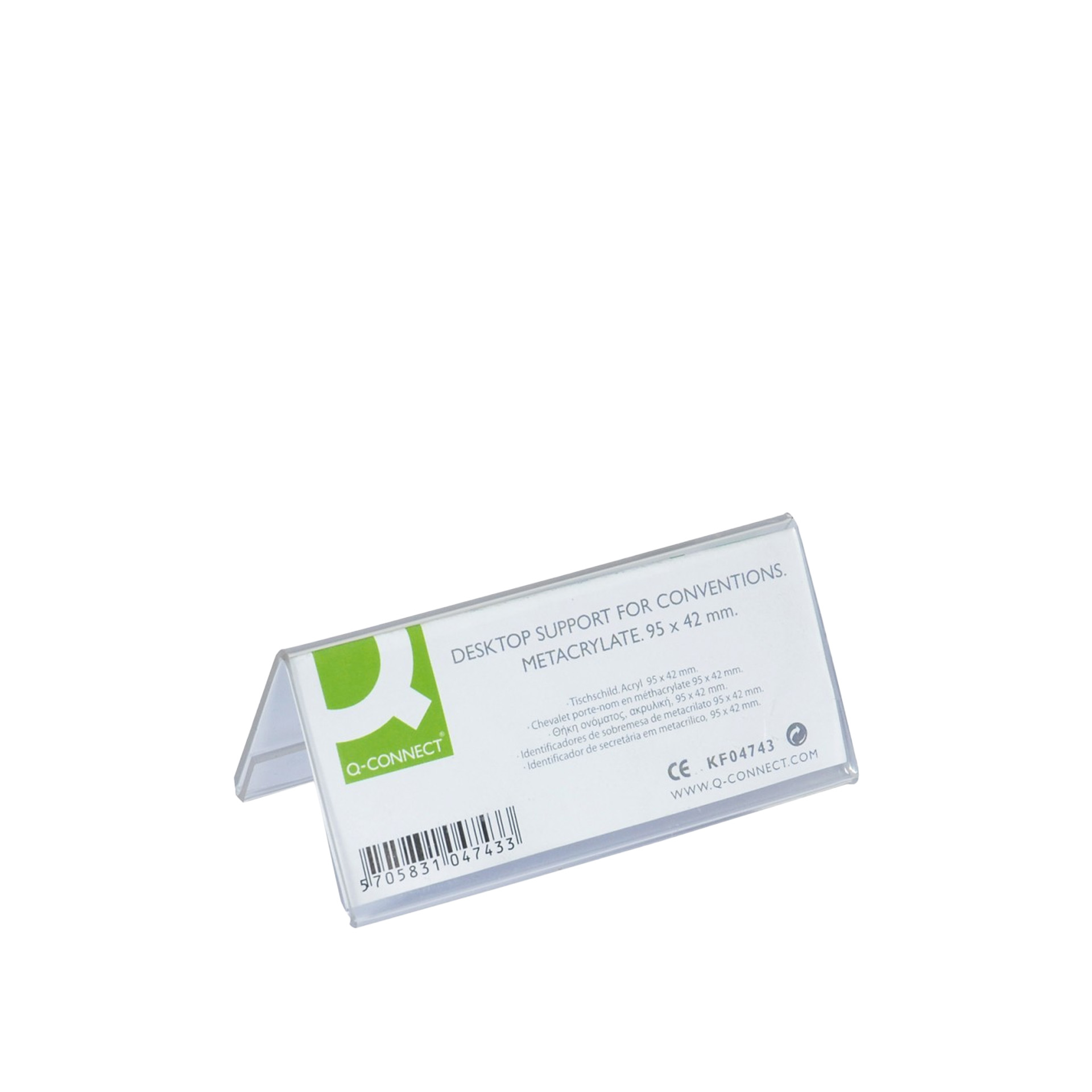 Identificador Secretária Metacrilato Q-Connect 9.5X4.2cm