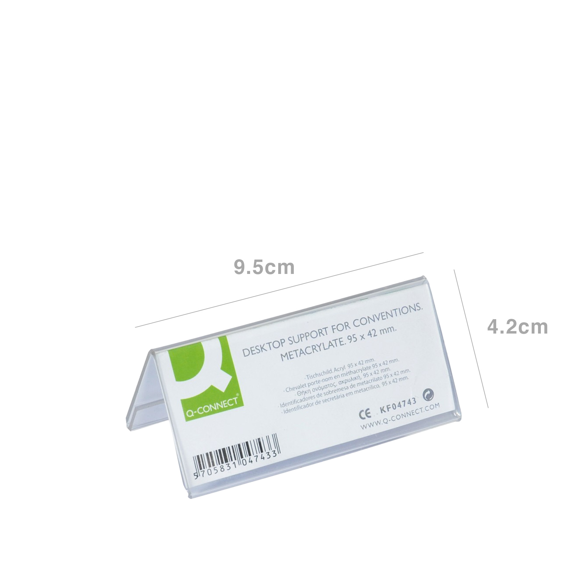 Identificador Secretária Metacrilato Q-Connect 9.5X4.2cm
