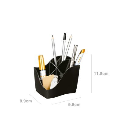 Organizador Secret�ria Pl�stico Q-Connect Preto 11.8X8.9X9.8cm