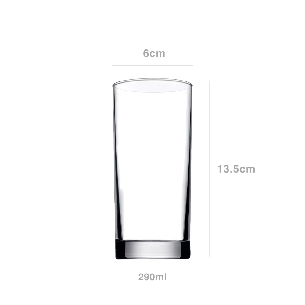 Copo Tubo Istanbul 290ml 6X13.5cm Pack 6