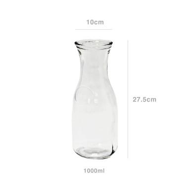 Decanter Vidro Redondo 1000ml 10X27.5cm