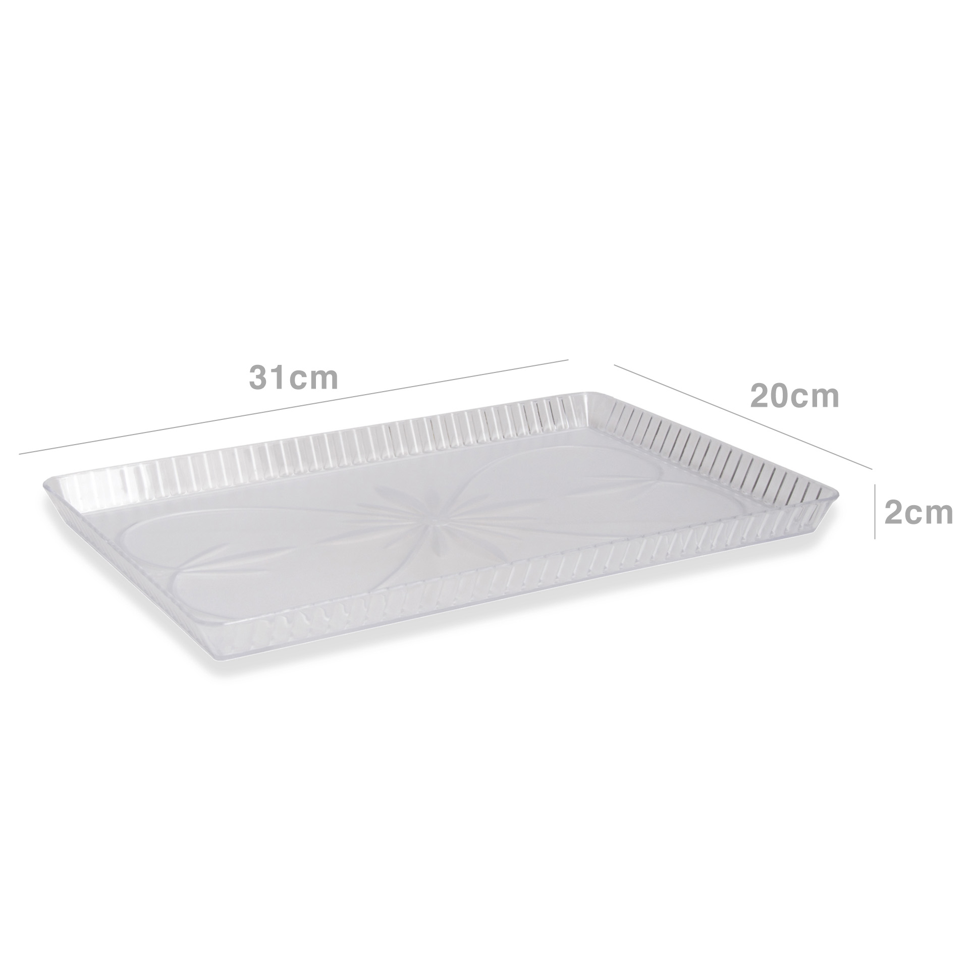 Tabuleiro Bolo Pastry Cristal 31X20X2cm