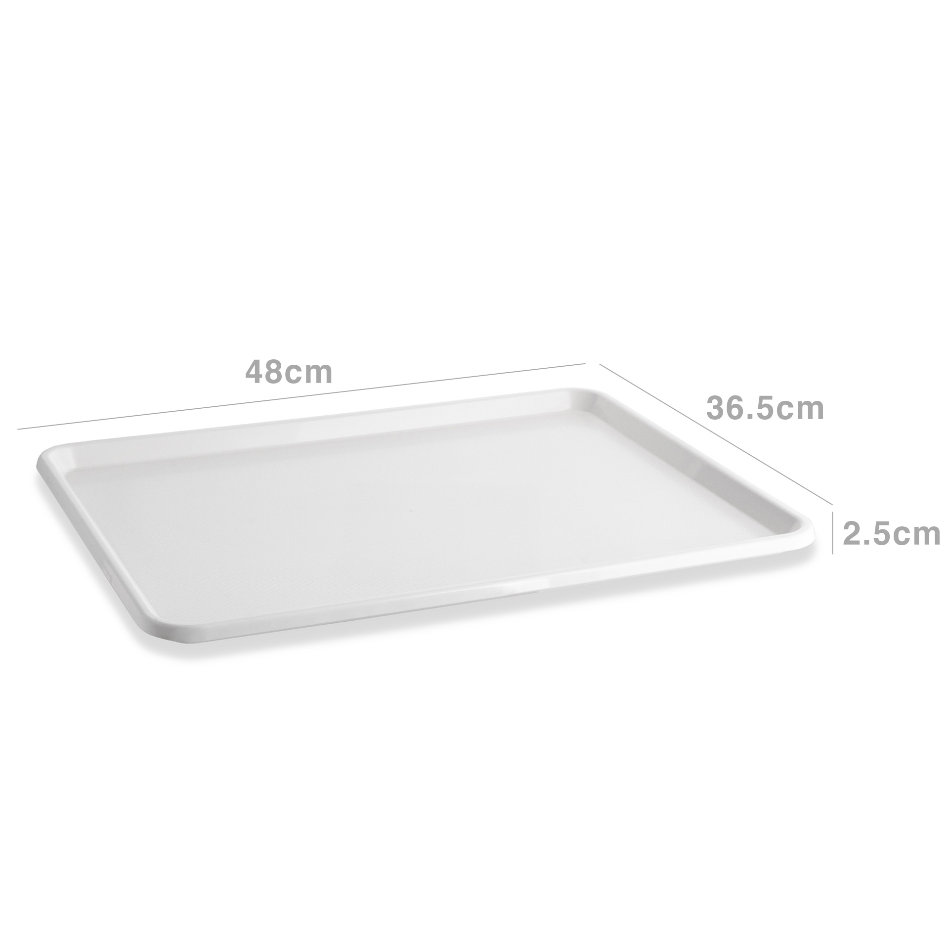Tabuleiro Abs Self-Service Branco 48X36.5X2.5cm