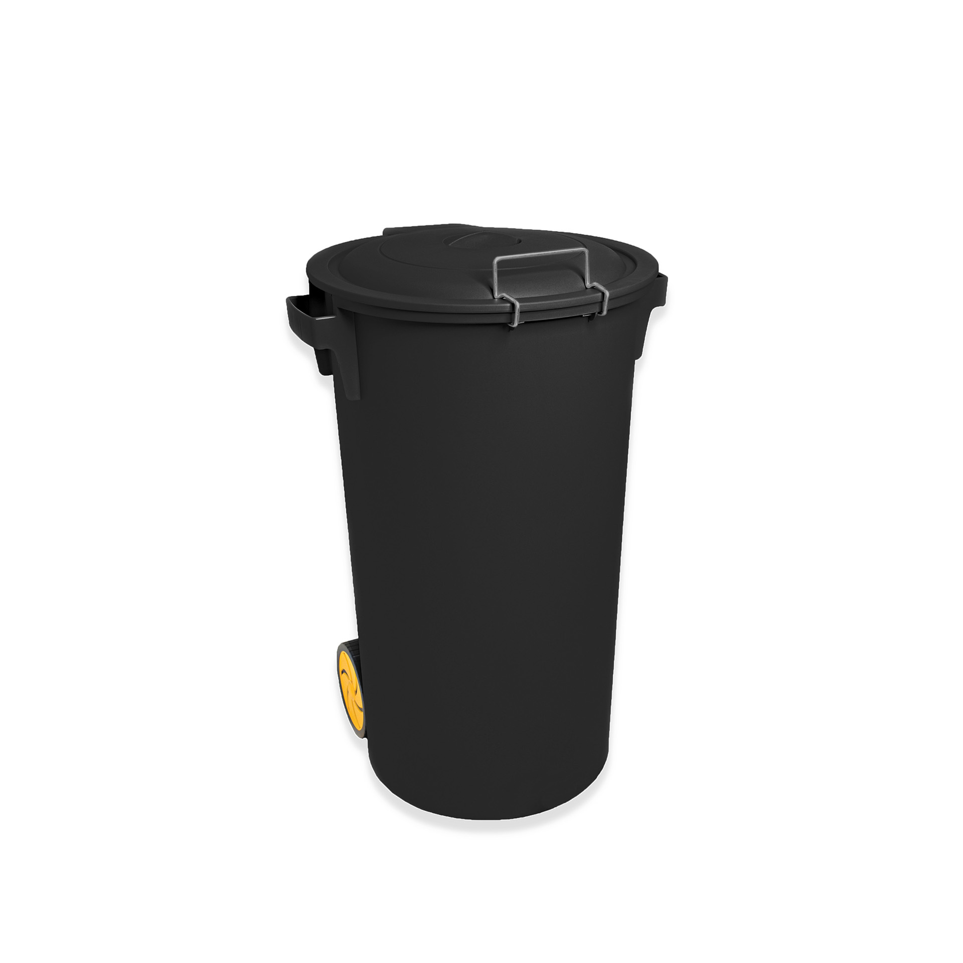 Contentor Lixo com Rodas Preto 80l 48X50X80cm