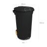 Contentor Lixo com Pedal e Rodas 80l 48X50X80cm Contentor Lixo com Pedal e Rodas 80l 48X50X80cm