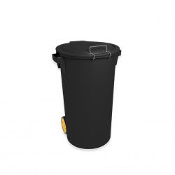 Contentor Lixo com Rodas Preto 80l 48X50X80cm