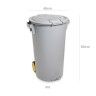 Contentor Lixo com Pedal E Rodas Cinzento 80l 48X50X80cm Contentor Lixo com Pedal E Rodas Cinzento 80l 48X50X80cm
