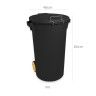Contentor Lixo com Rodas Preto 80l 48X50X80cm Contentor Lixo com Rodas Preto 80l 48X50X80cm