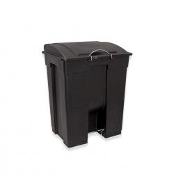 Contentor Lixo com Pedal Preto 60l 49X45X60cm