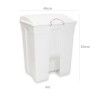 Contentor Lixo com Pedal Branco 60l 49X45X60cm