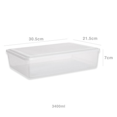 Caixa Herm�tica Ding Retangular Tampa Branco