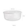 Caixa Hermtica Ding Redonda Tampa Branco 1900ml 20.5X8cm