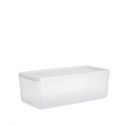 Caixa Herm�tica Ding Retangular Tampa Branco 1600ml 22X15X7cm