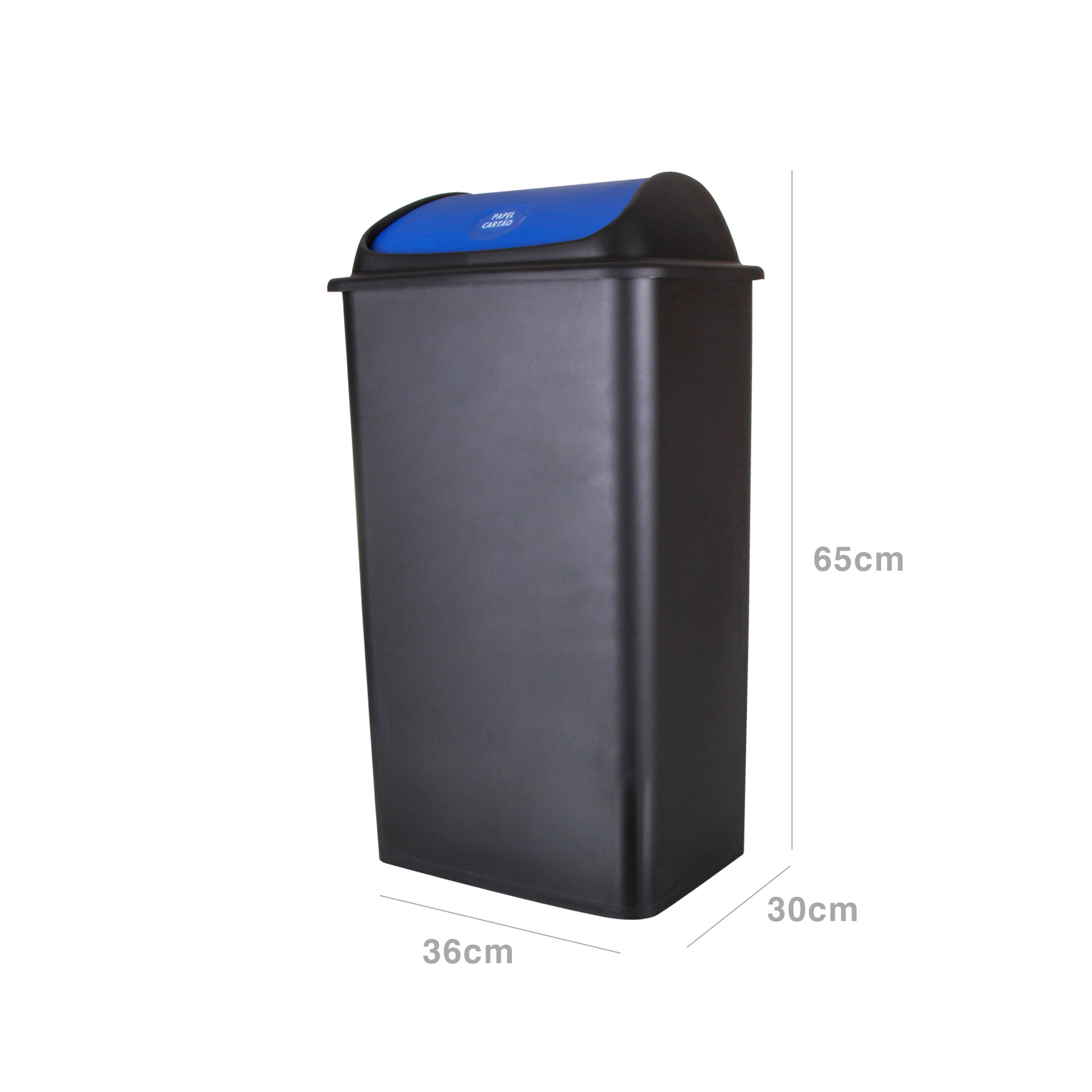Balde com Tampa Basculante 42l 65X36X30cm