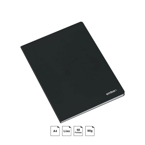 Caderno Agrafado Ambar 90gr A4 48 Folhas Liso - Image product