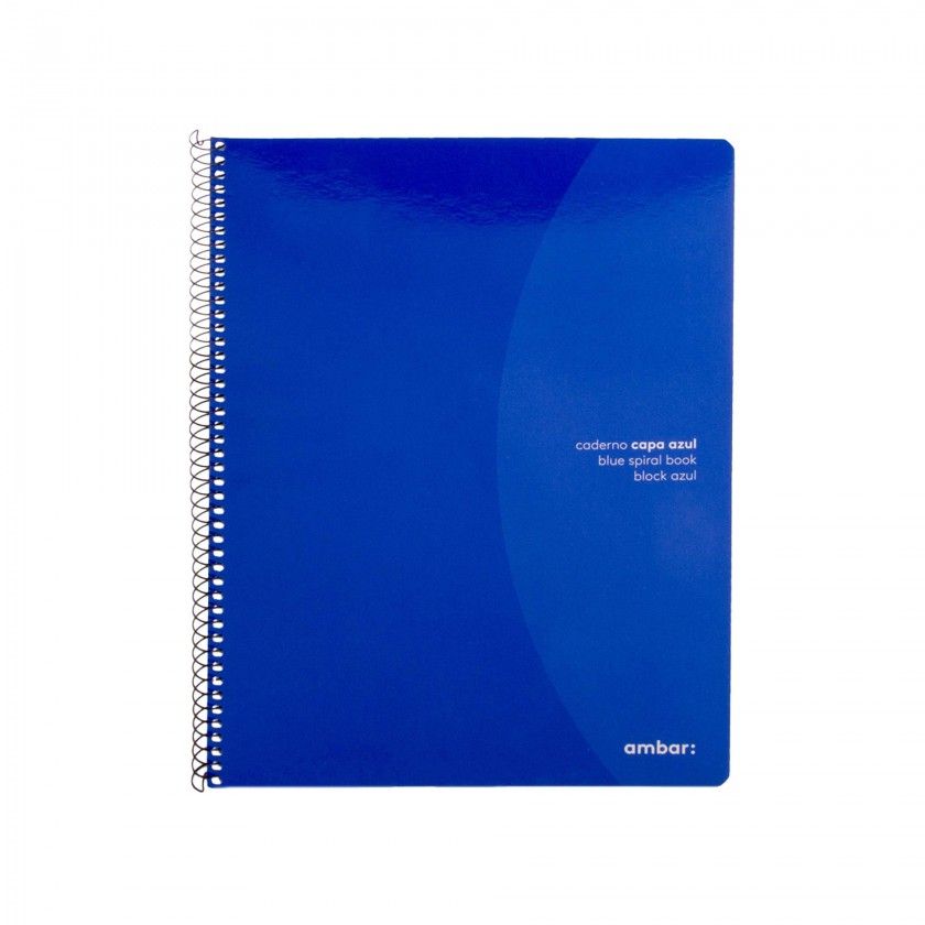 Caderno Espiral School Capa Azul 70gr A4 80 Folhas Pautado