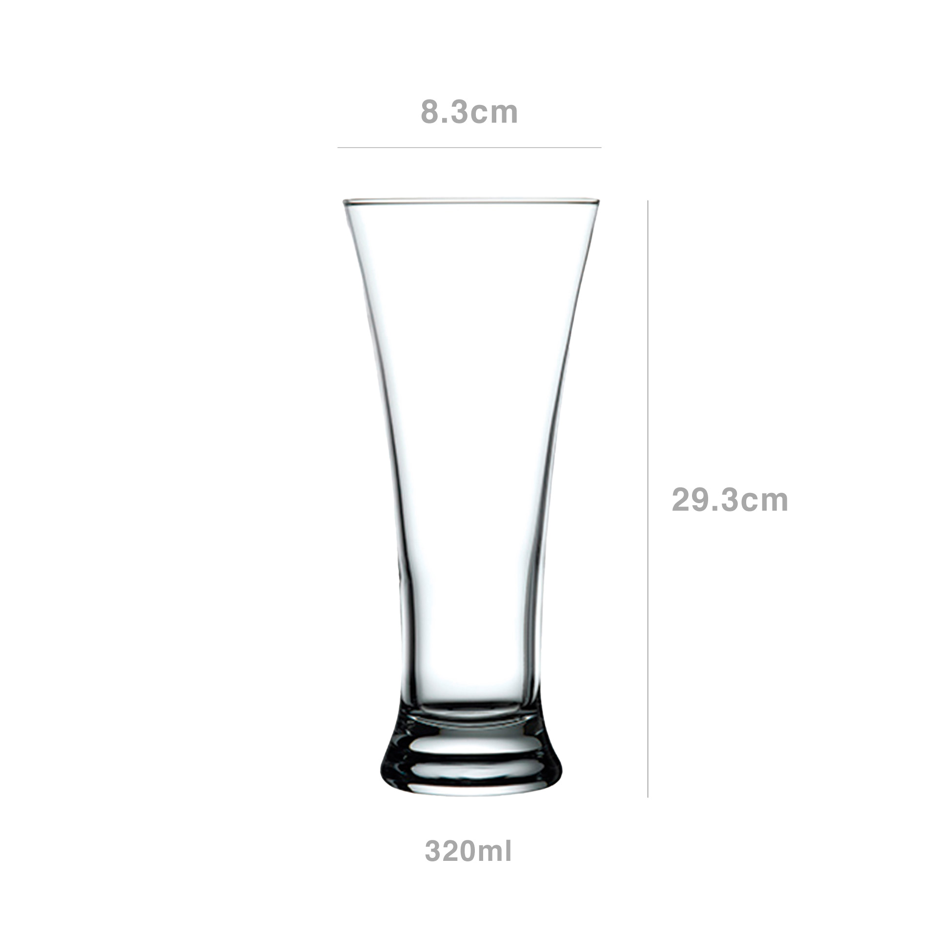 Copo Pub 320ml 8.3X19X29.3cm Pack 3