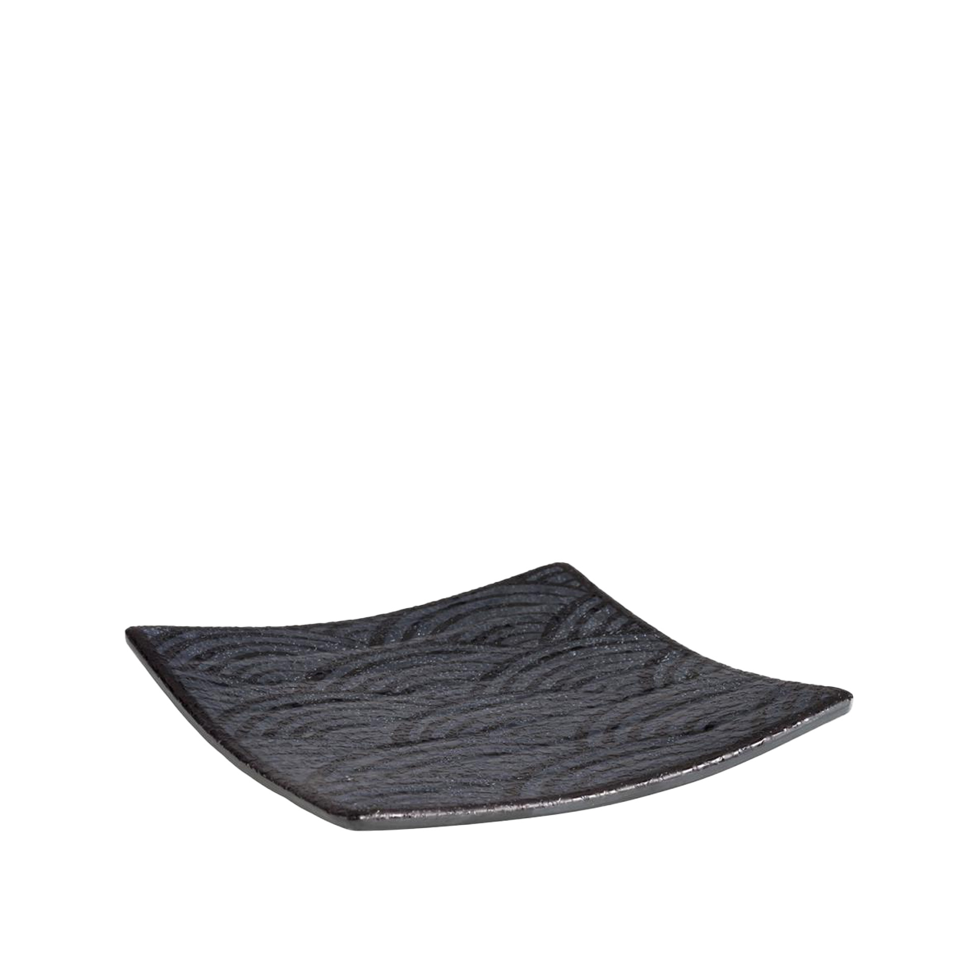 Bandeja Melamina Dark Wave 14X14X2cm