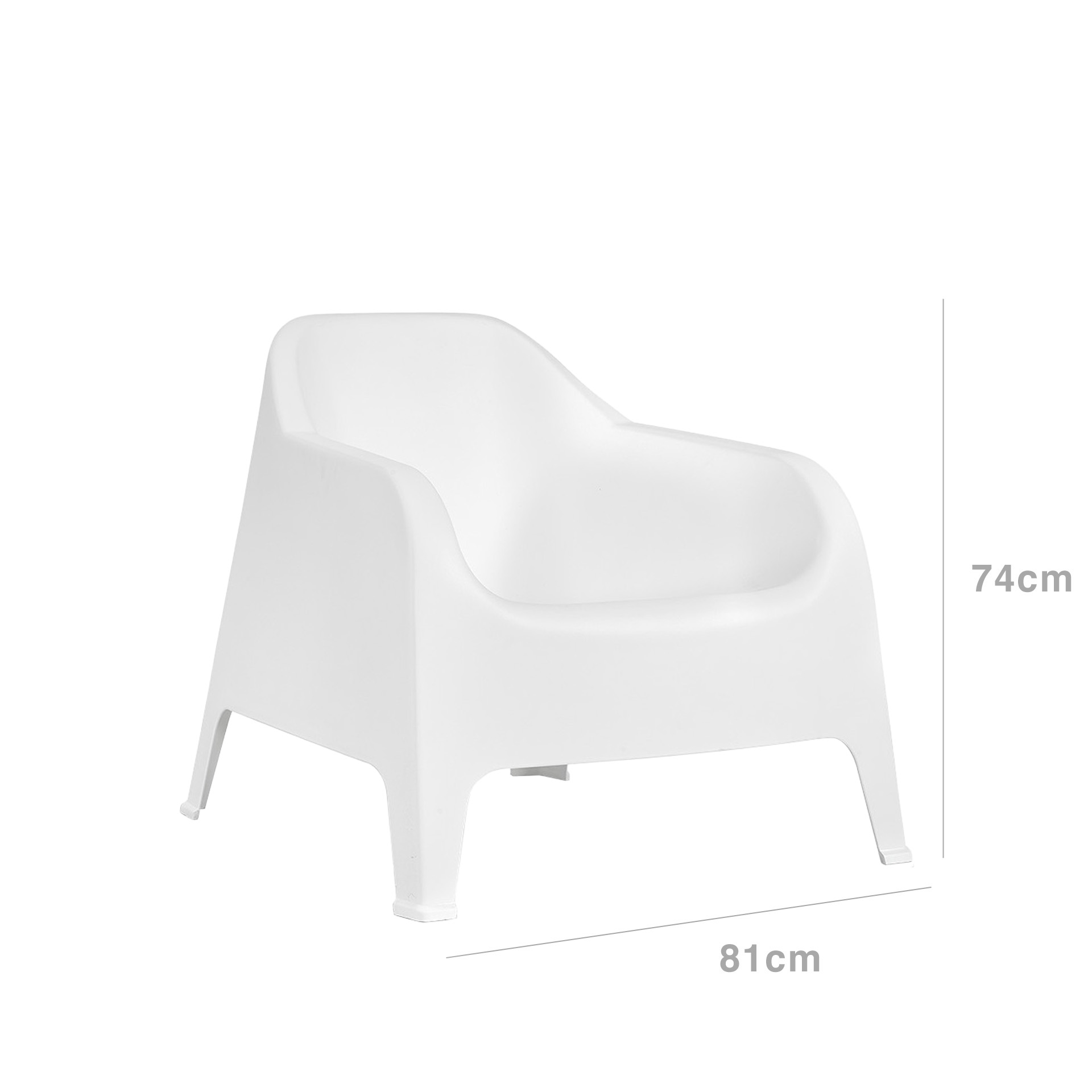 Cadeirão Sunset Branco 74X81cm